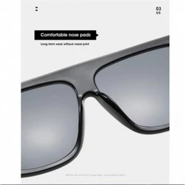 Goggle Sunglasses Classic Lady Retro UV400 Leisure Travel Sunglasses - Blue-framed Brown Lenses - C418YC6U4UY $55.52