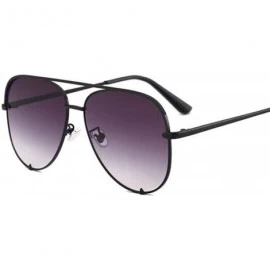 Oversized Mini Black Sunglasses Luxury Women Fashion 2019 Mirror Pink Glasses Pilot Style Adult Girls Gradient UV400 - CJ198A...
