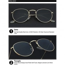 Oval Men Women Vintage Small Oval Metal Frame Sunglasses Mirrored Lens Shades - Gold-red - CT18IGTYKW5 $13.14