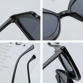 Oversized Fashion Lips Frame Oversized Plastic Lenses Sunglasses for Women UV400 - Black Gray - CE18N780KZH $11.98