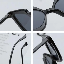 Oversized Fashion Lips Frame Oversized Plastic Lenses Sunglasses for Women UV400 - Black Gray - CE18N780KZH $19.37