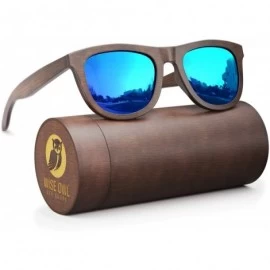 Aviator Wood Sunglasses Polarized Men Women - Standard Size 140mm - C718ARMI44A $50.42