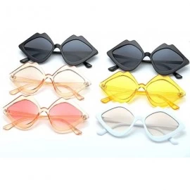 Oversized Fashion Lips Frame Oversized Plastic Lenses Sunglasses for Women UV400 - Black Gray - CE18N780KZH $11.98