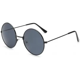 Goggle Retro Round Sunglasses Women-Luxury Polarized Shade Glasses-Metal Frame - F - C71905YKUZL $49.13