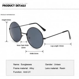 Goggle Retro Round Sunglasses Women-Luxury Polarized Shade Glasses-Metal Frame - F - C71905YKUZL $26.92