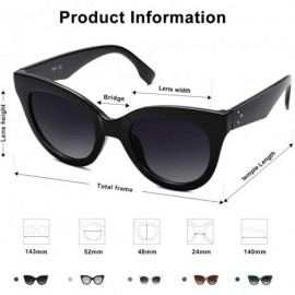 Oval Retro Vintage Cateye Oversized Women Sunglasses Designer Glasses HOLIDAY SJ2074 - CQ18U8OY23Z $14.22