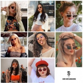 Cat Eye Small Cateye Sunglasses Fox Idea Designer Sunnies FIRE SJ1127 - C4 Silver Frame/Gradient Dark Purple Lens - C4193XWL7...