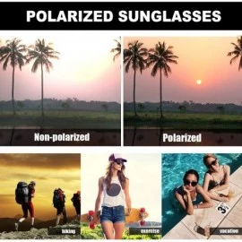 Round Cat Eye Sunglasses for Women Fashion-Vintage Retro Stylish Polarized Eyewear 100% UV Protection - 3165black - CE18T4UMQ...