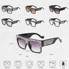 Goggle Womens Fashion Trendy Oversized Sunglasses Metal Hollow Cut Out - Silver Grey - CD18DUKO4T6 $14.10