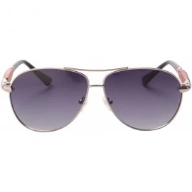 Oval Metal Frame Unisex Polarized Sunglasses UV400 Glasses-SG1567175777879 - 1579 Silver&ebony/Redsandalwood - CF18LTAY6N8 $1...