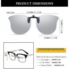 Cat Eye Polarized Cat Eye Clip-on Sunglasses Anti-Glare UV Protection Sunglasses Over Prescription Glasses - Silver - CD198GD...