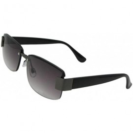 Semi-rimless Fashion Full Reader Reading Sunglasses R43 - Pewter Frame-gray Lenses - C1197O4853O $14.40
