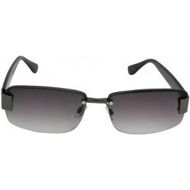 Semi-rimless Fashion Full Reader Reading Sunglasses R43 - Pewter Frame-gray Lenses - C1197O4853O $14.40