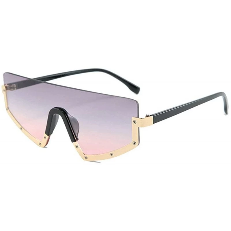 Rectangular New Fashion One-piece glasses Oversized Windproof Sunglasses Mens Goggle Big Frame Women's Visor Sunglasses - C71...
