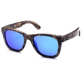 Aviator Bamboo Wood Sunglasses with Polarized Lens Sunglasses Wood Sunglasses For Men SD6410 - Burnt - CG18LXSUIM7 $8.35