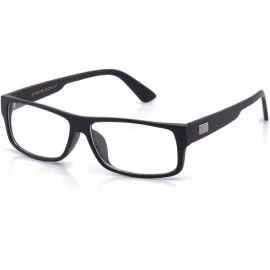 Square Unisex Retro Squared Celebrity Star Simple Clear Lens Fashion Glasses - 1836 Matte Black - C711T16JZVV $20.22