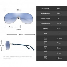 Sport A pair of goggles sunglasses shield trendy eyewear for sports UV400 - Silver/Blue - CJ18AS92OHL $18.35