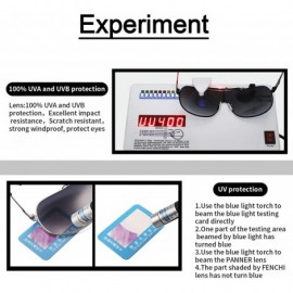 Sport A pair of goggles sunglasses shield trendy eyewear for sports UV400 - Silver/Blue - CJ18AS92OHL $18.35