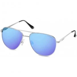 Aviator Aviator Polarized Sunglasses for Men-Women-Sun Shade with UV400 & Spring Hinges - Blue - CK18IL07G6N $12.56