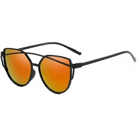 Goggle Fashion UV 400 Protection Glasses Travel Goggles Outdoor PC Frame Sunglasses - Black Red - CP18Q6UT89U $17.76