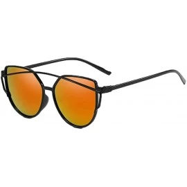Goggle Fashion UV 400 Protection Glasses Travel Goggles Outdoor PC Frame Sunglasses - Black Red - CP18Q6UT89U $17.09