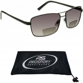 Aviator Bifocal Sunglasses Aviator for Men & Women 100% UV Protection Large Fit - Black - C118O9I357T $26.17