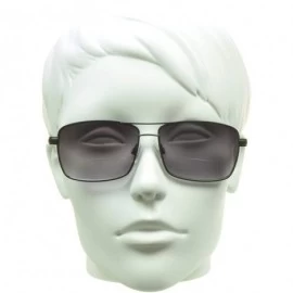 Aviator Bifocal Sunglasses Aviator for Men & Women 100% UV Protection Large Fit - Black - C118O9I357T $10.61