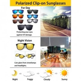 Aviator Polarized Sunglasses Prescription Eyeglass Orange 2 - Round-yellow - CM18RSWEZ4X $26.18