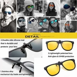 Aviator Polarized Sunglasses Prescription Eyeglass Orange 2 - Round-yellow - CM18RSWEZ4X $15.42