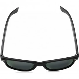 Oversized Matte Black Horn Rimmed Sunglasses - Classic - Black / Purple - C712ECUDWVT $8.60