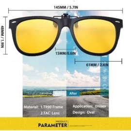Aviator Polarized Sunglasses Prescription Eyeglass Orange 2 - Round-yellow - CM18RSWEZ4X $26.18