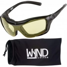Sport Large Motorcycle Riding Glasses Extreme Sports Wrap Sunglasses - Black - Yellow Night Driving - CK18DOCH037 $18.07