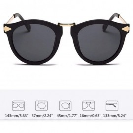 Cat Eye Sun Glasses Cat Eye Sunglasses Retro Eyewear Women Arrow Decoration Metal Temple Sun Glasses-6 - CK199HY7OUU $24.39