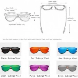 Goggle Wood Sunglasses Vintage Polarized Men's Natural Wooden Eyewear Accessories - Black Bubinga Wood - CN194ONEUZT $37.44