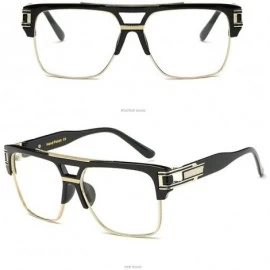 Square 2019 Fashion Sunglasses Square Brand Designer Retro Mens Goggle UV400 - C3 - CL18RKY5Y3I $16.02