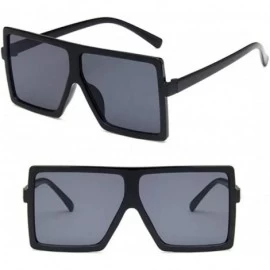 Square Square Oversized Sunglasses for Women Men Flat Top Fashion Shades - CQ199DNCZ4X $23.44