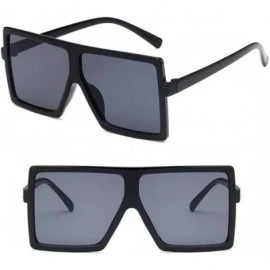 Square Square Oversized Sunglasses for Women Men Flat Top Fashion Shades - CQ199DNCZ4X $36.10