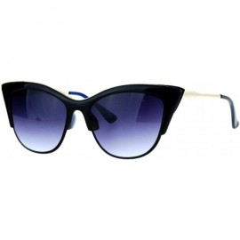 Cat Eye Womens Gothic Point Tip Cat Eye Sunglasses - Black Blue - C612I79P6W9 $25.94