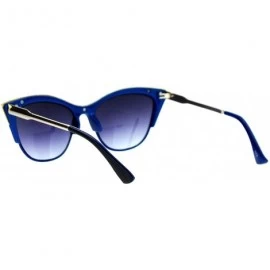 Cat Eye Womens Gothic Point Tip Cat Eye Sunglasses - Black Blue - C612I79P6W9 $15.50
