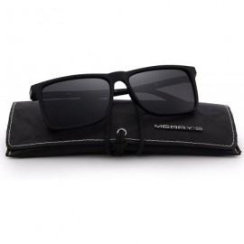 Rectangular Polarized Rectangle Sports Sunglasses for Driving Fishing Golf Superlight Frame S8296 - Matte Black - CF1882QDXU7...