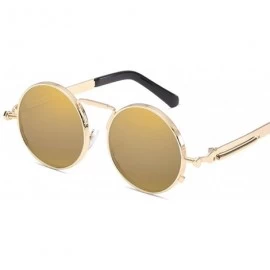Round Polarized men's and women's sunglasses European and American retro round sunglasses sunglasses - E - C318Q6ZMX62 $54.97