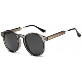 Oversized Retro Round Sunglasses Women Men Brand Design Transparent Female Sun glasses - 3 - CK18W4EC7R7 $41.65