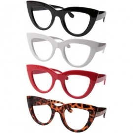 Cat Eye Womens 4 Pairs Value Pack Mixed Colors Cat Eye Reading Glasses - 4 Pairs Mixed Colors - CI192270OCA $26.83