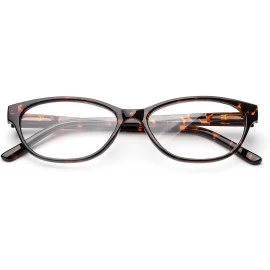 Round Newbee Fashion Cateye Clear Lens Glasses for Women Cat Eyes Frame with Spring Hinge - C018ECHT2I6 $13.10