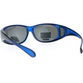 Rectangular Polarized 55mm Rectangular Fit Over Plastic Sunglasses - Blue - CO12O2AJBG9 $14.38