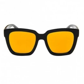 Goggle For Women Polarized Mirrored Lens Fashion Goggle Eyewear Square Oversized Sunglasses (Orange) - Orange - C518OXGG66A $...