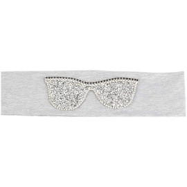 Wrap Plain Stretch Headb s Sunglasses Elastic Headb Rhinestones Hair B - Silver Light Grey - CX18T944D08 $42.25