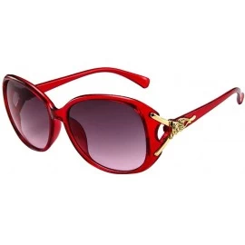 Round Men Women Fashion Sunglasses Vintage Retro Round Eyewear Outdoor Travel Beach UV 400 Sunglasses - Wine - CI190HS636A $1...
