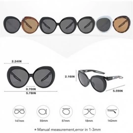 Oversized Hollow Out Legs Oversized Round Sunglasses for Women and Men UV400 - C5 - CK198CALH25 $9.16