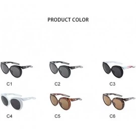 Oversized Hollow Out Legs Oversized Round Sunglasses for Women and Men UV400 - C5 - CK198CALH25 $9.16